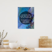 Voeg uw aangepaste tekst organische Abstracte alco Poster (Keuken)