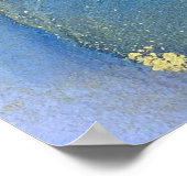 Voeg uw aangepaste tekst organische Abstracte alco Poster (Hoek)