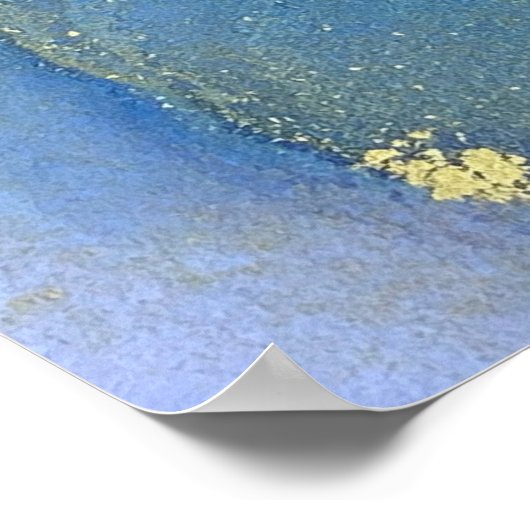 Voeg uw aangepaste tekst organische Abstracte alco Poster (Hoek)