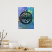 Voeg uw aangepaste tekst organische Abstracte alco Poster (Keuken)