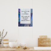 Voeg uw aangepaste tekst organische Abstracte alco Poster (Keuken)