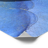 Voeg uw aangepaste tekst organische Abstracte alco Poster (Hoek)