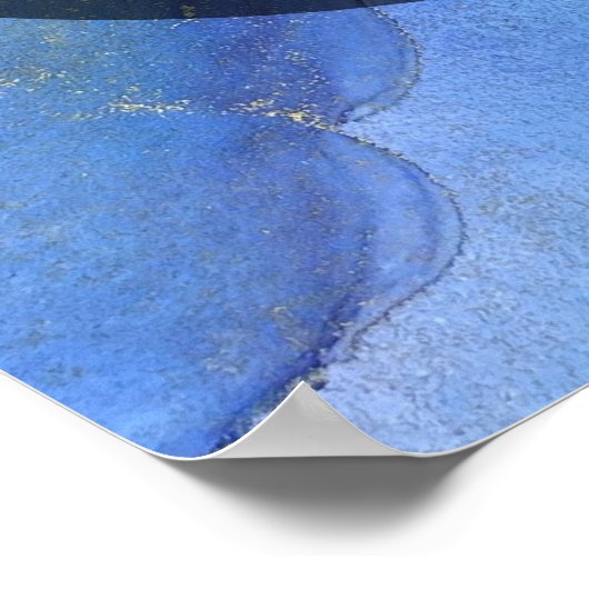 Voeg uw aangepaste tekst organische Abstracte alco Poster (Hoek)