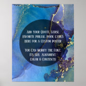 Voeg uw aangepaste tekst organische Abstracte alco Poster (Voorkant)