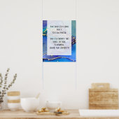 Voeg uw aangepaste tekst organische Abstracte alco Poster (Keuken)