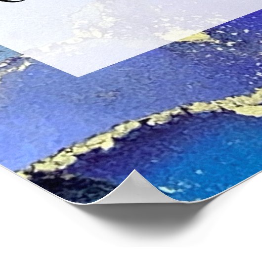 Voeg uw aangepaste tekst organische Abstracte alco Poster (Hoek)