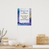 Voeg uw aangepaste tekst organische Abstracte alco Poster (Keuken)