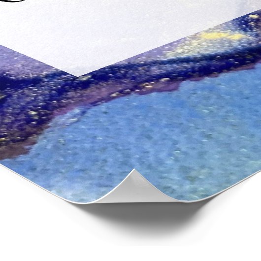 Voeg uw aangepaste tekst organische Abstracte alco Poster (Hoek)