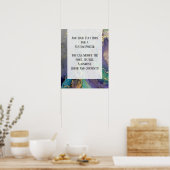 Voeg uw aangepaste tekst organische Abstracte alco Poster (Keuken)