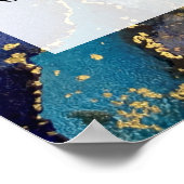 Voeg uw aangepaste tekst organische Abstracte alco Poster (Hoek)