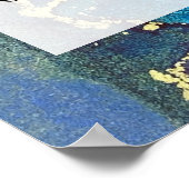 Voeg uw aangepaste tekst organische Abstracte alco Poster (Hoek)