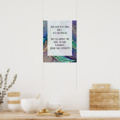 Voeg uw aangepaste tekst organische Abstracte alco Poster (Keuken)