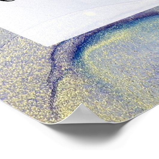 Voeg uw aangepaste tekst organische Abstracte alco Poster (Hoek)