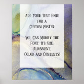 Voeg uw aangepaste tekst organische Abstracte alco Poster (Voorkant)