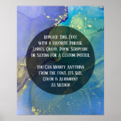 Voeg uw aangepaste tekst organische Abstracte alco Poster (Voorkant)