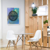 Voeg uw aangepaste tekst organische Abstracte alco Poster