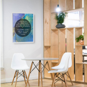 Voeg uw aangepaste tekst organische Abstracte alco Poster