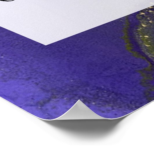 Voeg uw aangepaste tekst organische Abstracte alco Poster (Hoek)