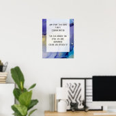 Voeg uw aangepaste tekst organische Abstracte alco Poster (Thuiskantoor)