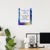 Voeg uw aangepaste tekst organische Abstracte alco Poster (Thuiskantoor)