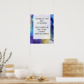 Voeg uw aangepaste tekst organische Abstracte alco Poster (Keuken)