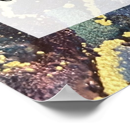 Voeg uw aangepaste tekst organische Abstracte alco Poster (Hoek)