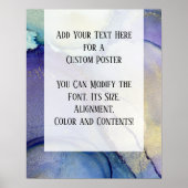 Voeg uw aangepaste tekst organische Abstracte alco Poster (Voorkant)