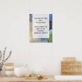 Voeg uw aangepaste tekst organische Abstracte alco Poster (Keuken)