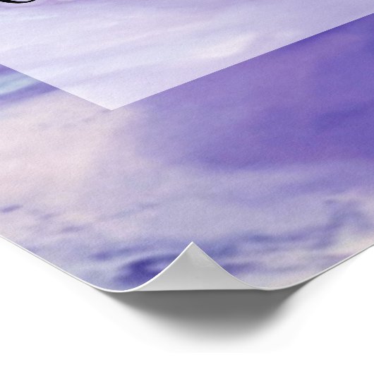 Voeg uw aangepaste tekst Paarse Abstracte alcoholi Poster (Hoek)