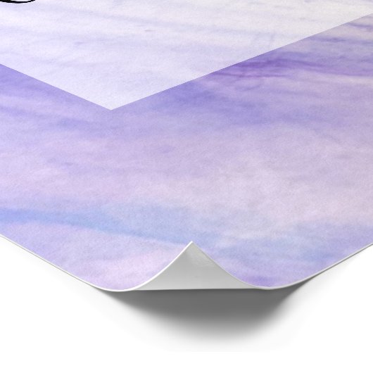 Voeg uw aangepaste tekst Paarse Abstracte alcoholi Poster (Hoek)