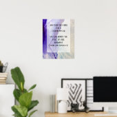 Voeg uw aangepaste tekst Paarse Abstracte alcoholi Poster (Thuiskantoor)