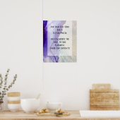 Voeg uw aangepaste tekst Paarse Abstracte alcoholi Poster (Keuken)