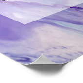 Voeg uw aangepaste tekst Paarse Abstracte alcoholi Poster (Hoek)