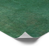 Voeg uw aangepaste tekst rijke donkere groene grun poster (Hoek)