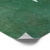 Voeg uw aangepaste tekst rijke donkere groene grun poster (Hoek)