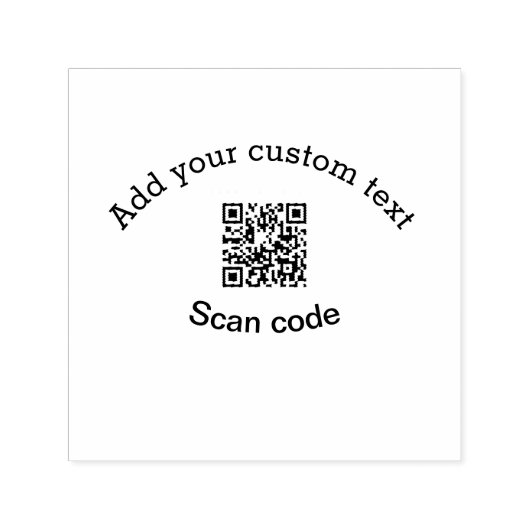 Voeg uw aangepaste tekst scan QR code business Zelfinktende Stempel (Design)