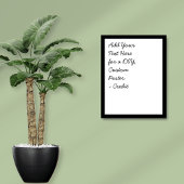 Voeg uw aangepaste tekst toe Minimal Cursive Scrip Poster