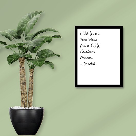 Voeg uw aangepaste tekst toe Minimal Cursive Scrip Poster