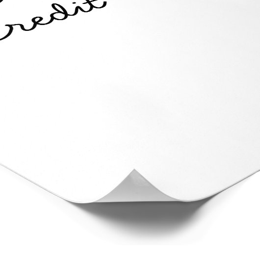 Voeg uw aangepaste tekst toe Minimal Cursive Scrip Poster (Hoek)