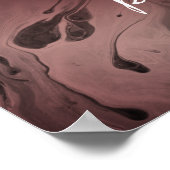 Voeg uw aangepaste tekst toe op Roos Gold & Black  Poster (Hoek)