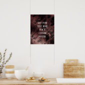 Voeg uw aangepaste tekst toe op Roos Gold & Black Poster (Keuken)