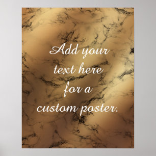 Voeg uw aangepaste tekst toe - Script-, Gold- en z Poster