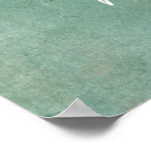 Voeg uw aangepaste tekst toe Subtle Turquoise Grun Poster (Hoek)