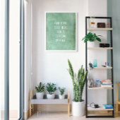 Voeg uw aangepaste tekst toe Subtle Turquoise Grun Poster