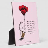 Voeg Uw Aangepaste Tekst toe Teddy Bear Valentijns Fotoplaat (Zijkant)