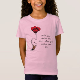 Voeg Uw Aangepaste Tekst toe Teddy Bear Valentijns T-shirt