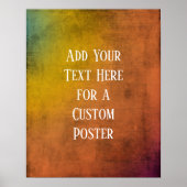 Voeg uw aangepaste tekstregenboog Oranje boomgaard Poster (Voorkant)