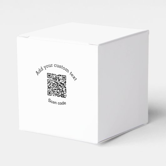 Voeg uw aangepaste tekstscan QR-code bedrijf toe Bedankdoosjes (Voorkant Zijde)