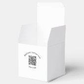 Voeg uw aangepaste tekstscan QR-code bedrijf toe Bedankdoosjes (Geopend)