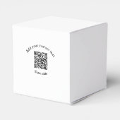 Voeg uw aangepaste tekstscan QR-code bedrijf toe Bedankdoosjes (Achterkant)